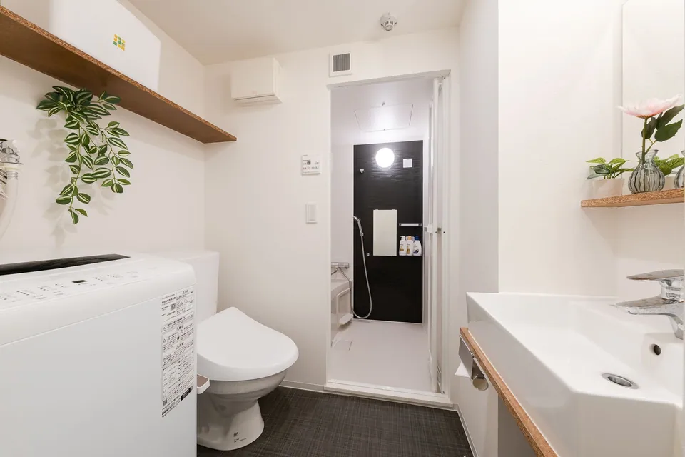 The washroom and bathroom entrance in SB11