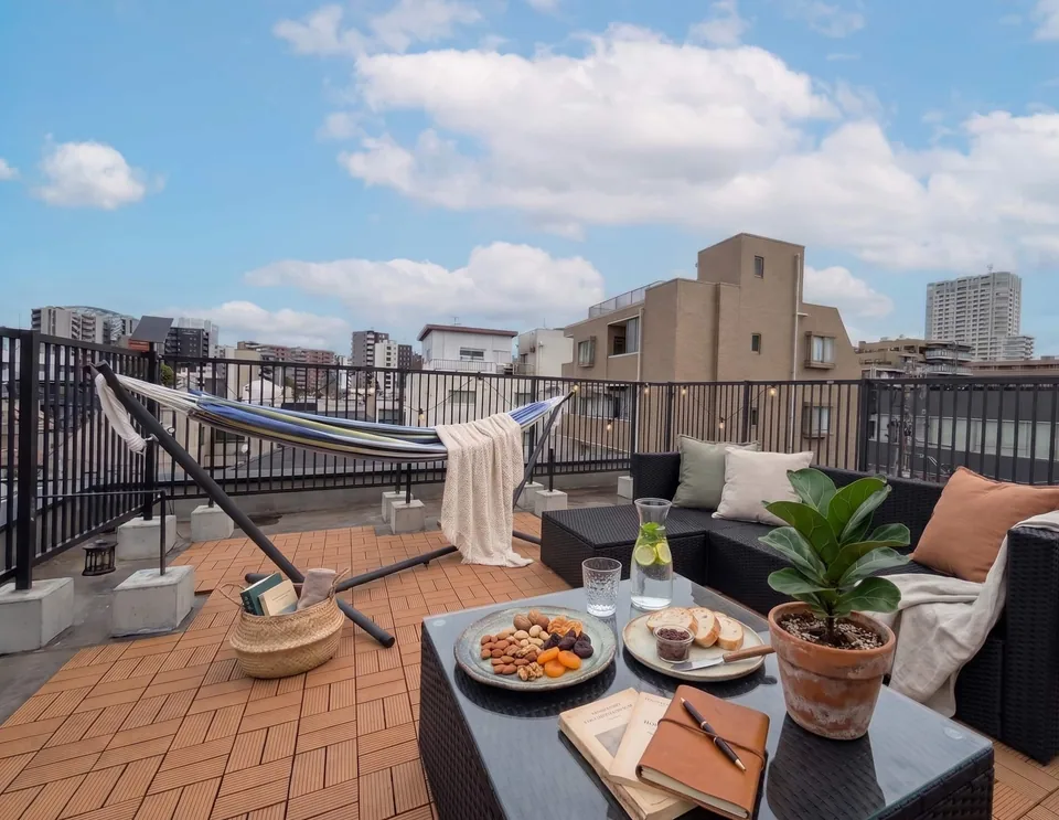 The terrace and neighbourhood view from SB51